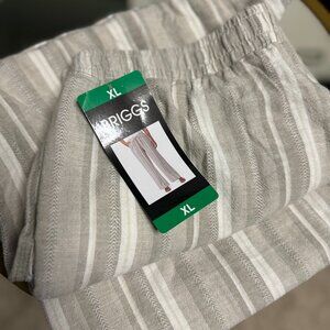 Linen blend wide leg pants